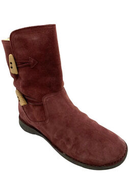 Miz Mooz Women's Leather Wool-Lined Ankle Boots Bordeaux - Medium